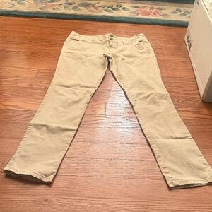 Tan Straight-Leg skinny khakis